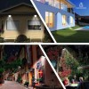 Importeek 10pz Lampara Solar Reflector Luz Led Jardin Exterior Sensor