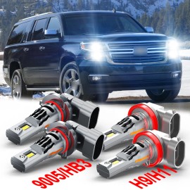 CHUSYYRAY For Chevy Suburban 2015-2020 4x 9005 H11 Accessories Li