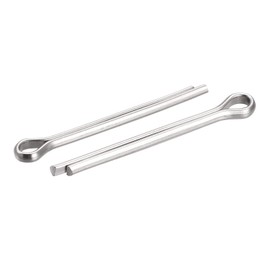 sourcing map Split Split Splint 4 mm x 40 mm 316 Stainless Steel Clip Attachment for Automotive Industry Mechanics Silver Pack of 8