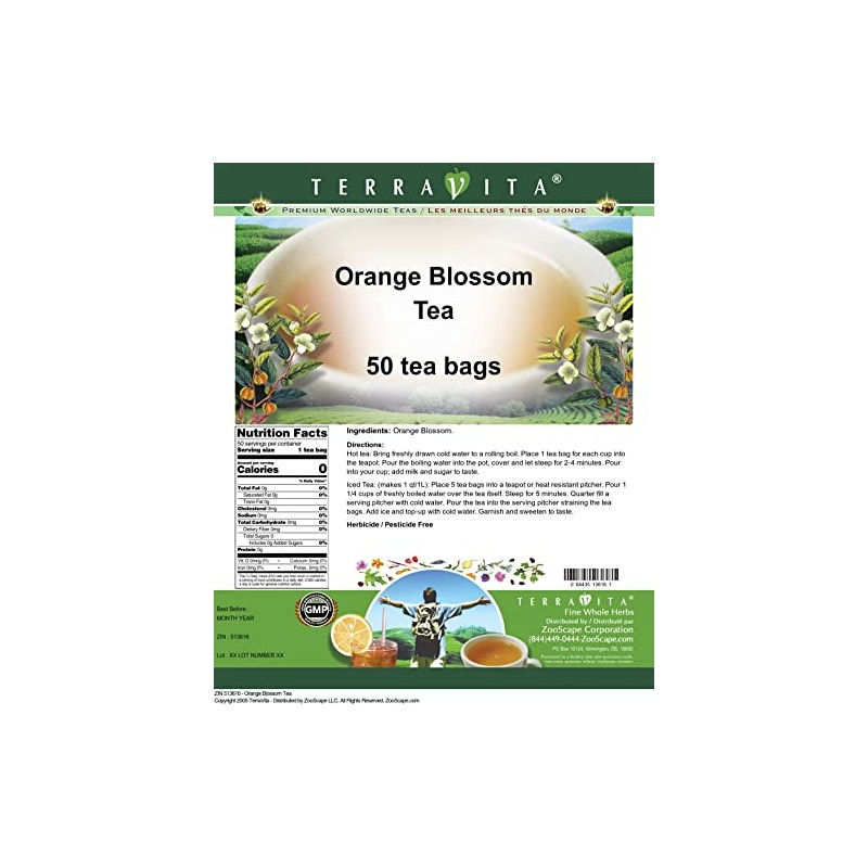 Orange Blossom Tea (50 tea bags, ZIN: 513616)