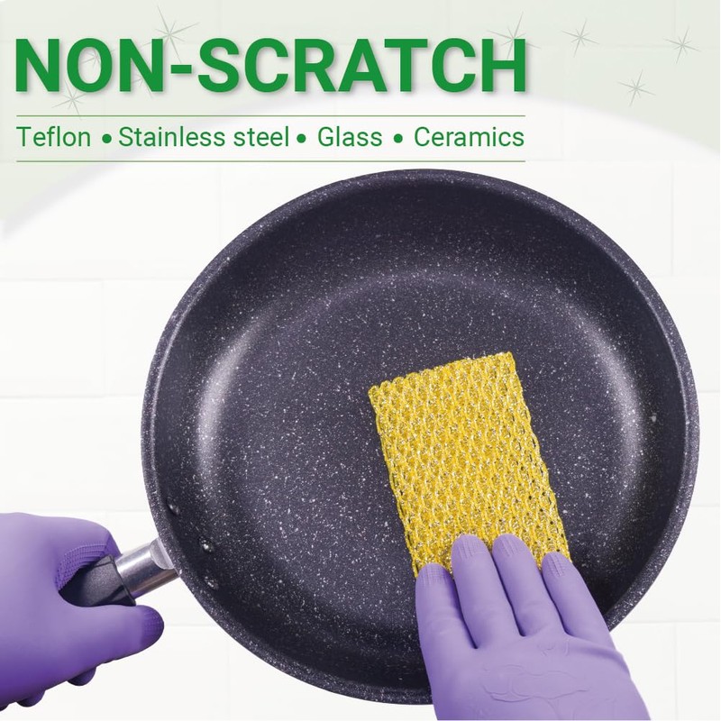 Olivia tree Rugged Glitter Dish Wash Net Heavy Duty, 2Pcs