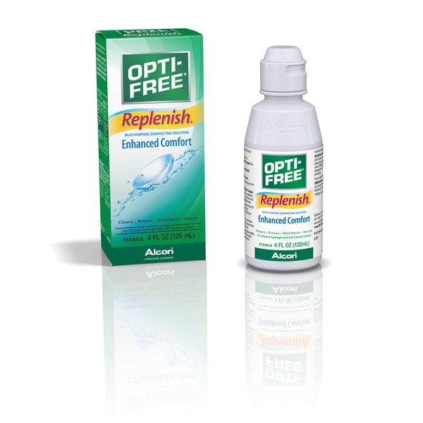 Opti-Free Replenish Multi-Purpose Disinfecting Solution with Lens Case (Pack of 4)