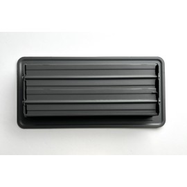 Kompell Aire Heavy Duty Steel Floor Vent with Beautiful Gray Matte Finish. Fits in 4 x 10 Duct Opening. Overall Dimension is 5.75 in Wide x 11.75 in Long.