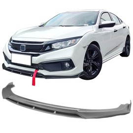 Big Deals!!! IKON MOTORSPORTS, Front Bumper Lip Compatible with 2019-2021 Honda Civic, V3 Style Matte Black Front Lip Chin Spoiler 2PCS