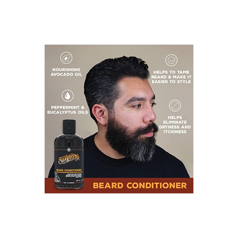 Beard Conditioner by Suavecito for Men - 8 oz Conditioner