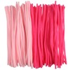 KALLORY 200 Pcs Pink Pipe Cleaners Valentines Day Chenille Stems