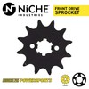 NICHE Drive Sprocket Chain Combo for Kawasaki KX125 Front 12