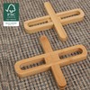 YOSHIKI YK-ONS Bamboo Trivet, Stylish, Camping, Heat Resistant, Pot, Compact,