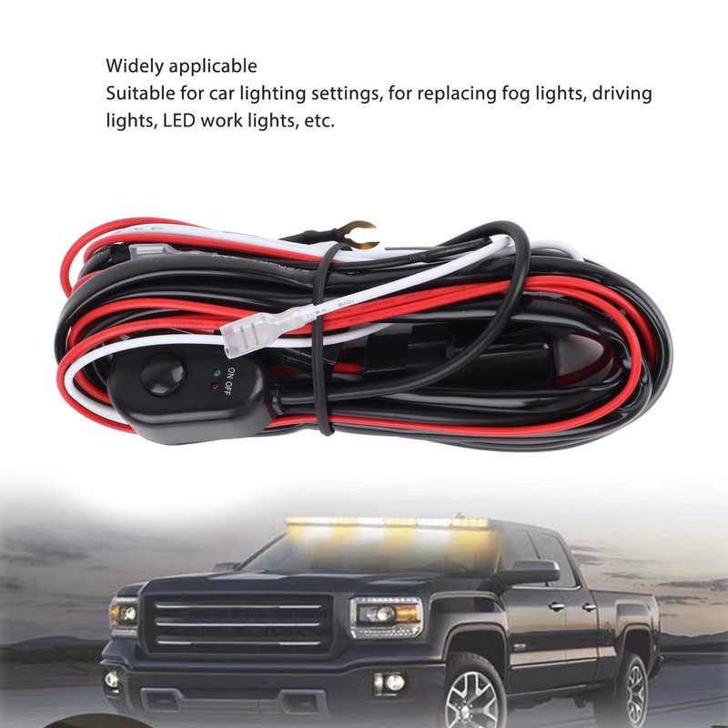 LED Light Bar Wiring Harness Car Work Light Remote On