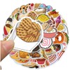 100 Pcs Food Snack Stickers, Cartoon Vinyl Waterproof Trendy Decals