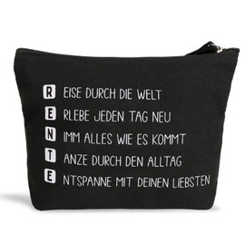 MEJOSER Retirement Gift Cosmetic Bag Retirement Gifts for Women Men Pensioner Toiletry Bag Farewell Gift Colleagues Pension Make Up Bag Makeup Bag, black, Modern