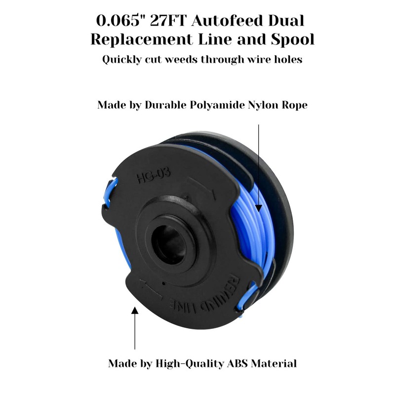 AC41RL3 Autofeed Dual Replacement Line and Spool Fit for Homelite