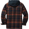 Legendary Whitetails Men's Flannel Shirt Jacket Quilted with Hood Polyfill