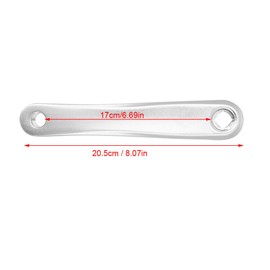Bicycle Crank Arm Aluminium Alloy 170 mm Bicycle Left Single Chain Crank Arm Outdoor Travel Tool Parts (Silver Diamond Hole) Bicycle Repair Hardware Tools