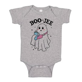 TATY Kids Boo-JEE Ghost Baby Infant One Piece Bodysuit Newborn Heather Grey