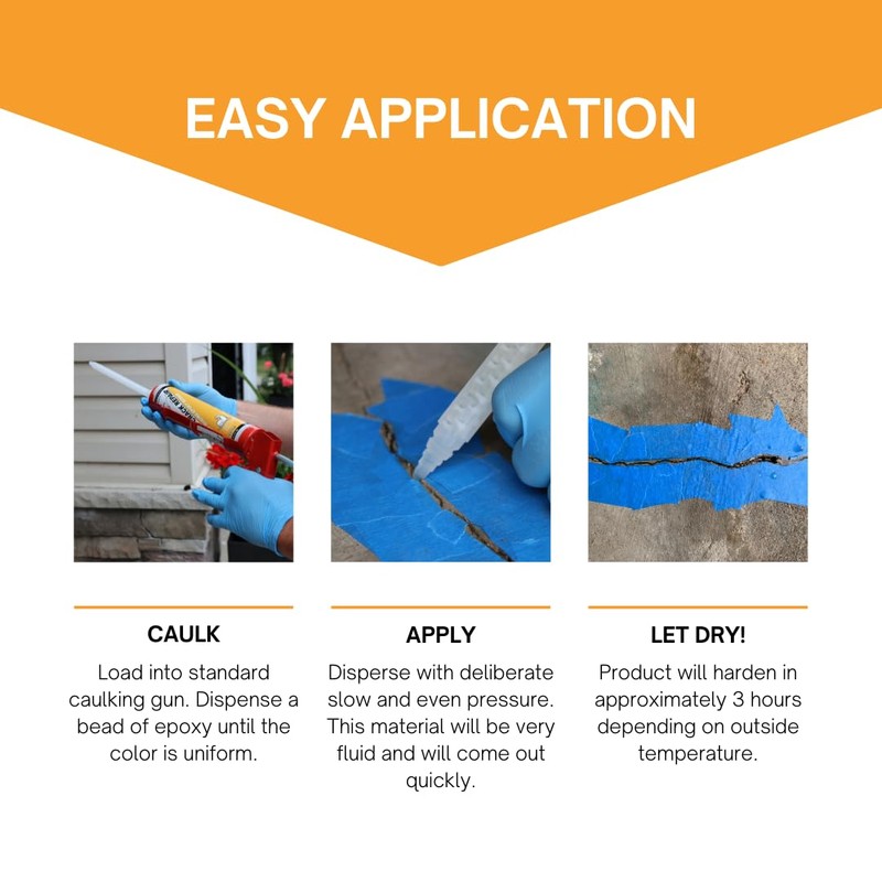 Akona Epoxy Crack Repair - Injectable Crack Filler for Concrete,