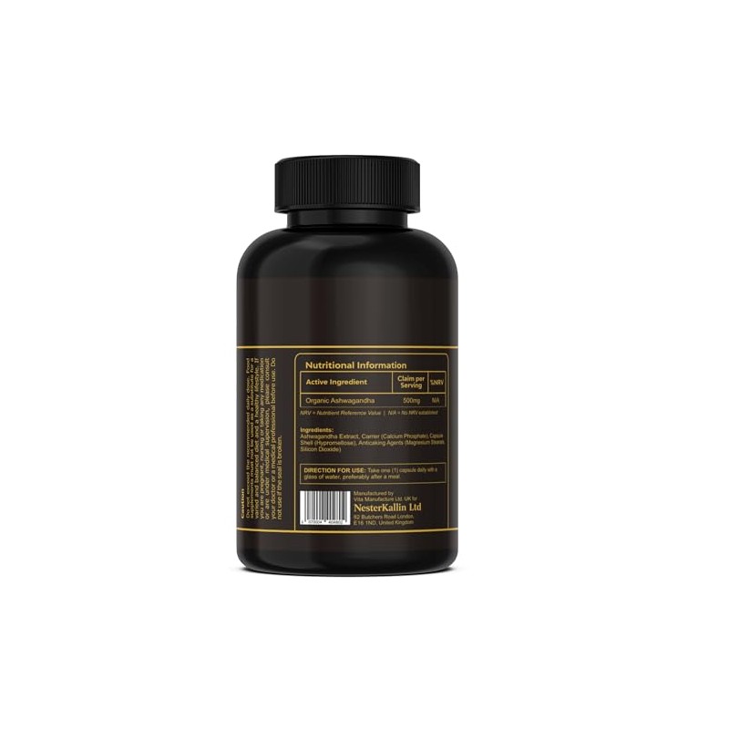 Ashwagandha Extract 500mg Capsules – 90 Vegan Capsules – Daily