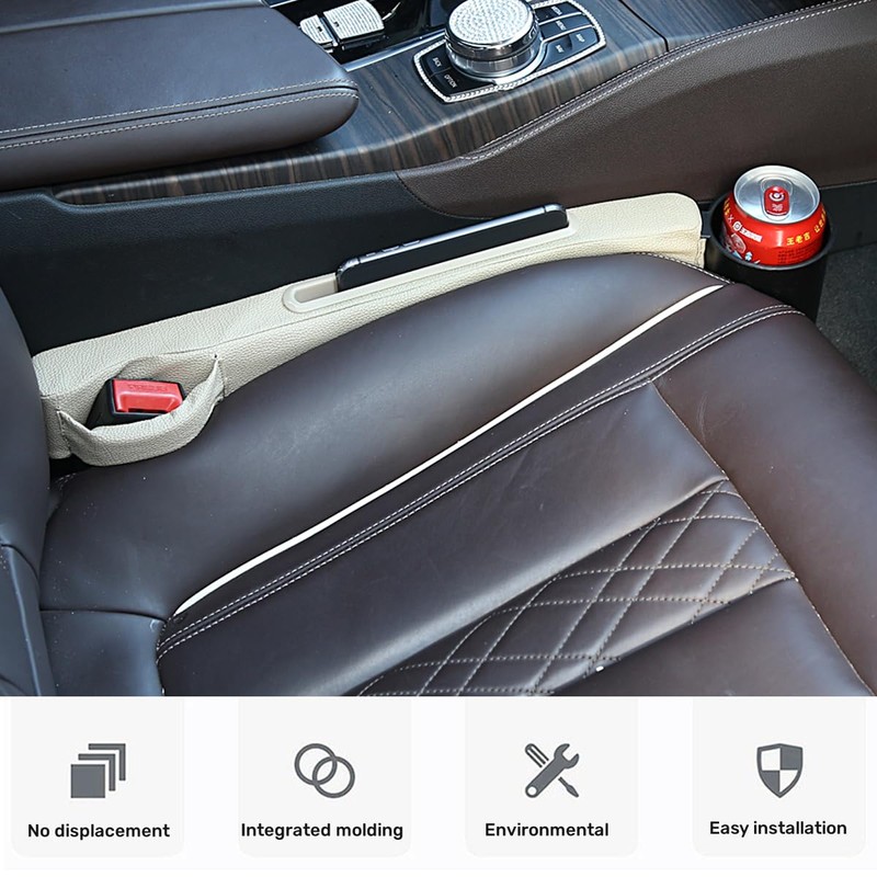 RAKSONIC 2 Pack Car Seat Gap Filler with Storage Box,Fill
