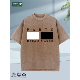 2025 Summer Essential - Men's 100% Cotton Oversized Tee - 5 Colors - Washed Vintage Feel - Comfortable Loose FitColor: Brown, Size: 2 XL