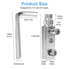 SUNJOYCO 2 PCS Broken Pipe Extractor Tool, Damaged Faucet Removal Tool, Broken Threaded Pipe Extractor Set for 1/2" 3/4" Pipes
