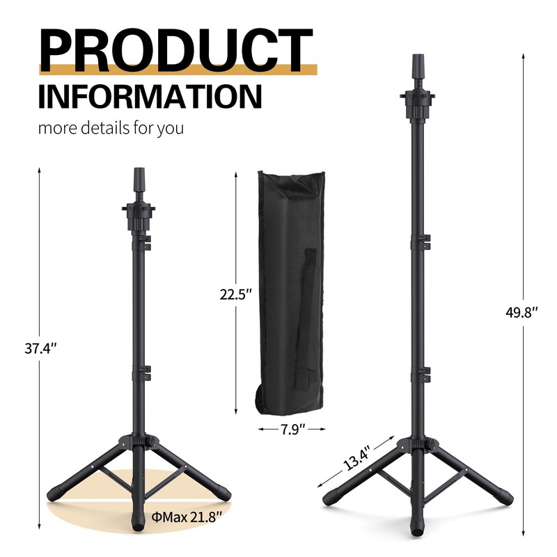 Relx Wig Head Stand - Adjustable Mannequin Head Stand -