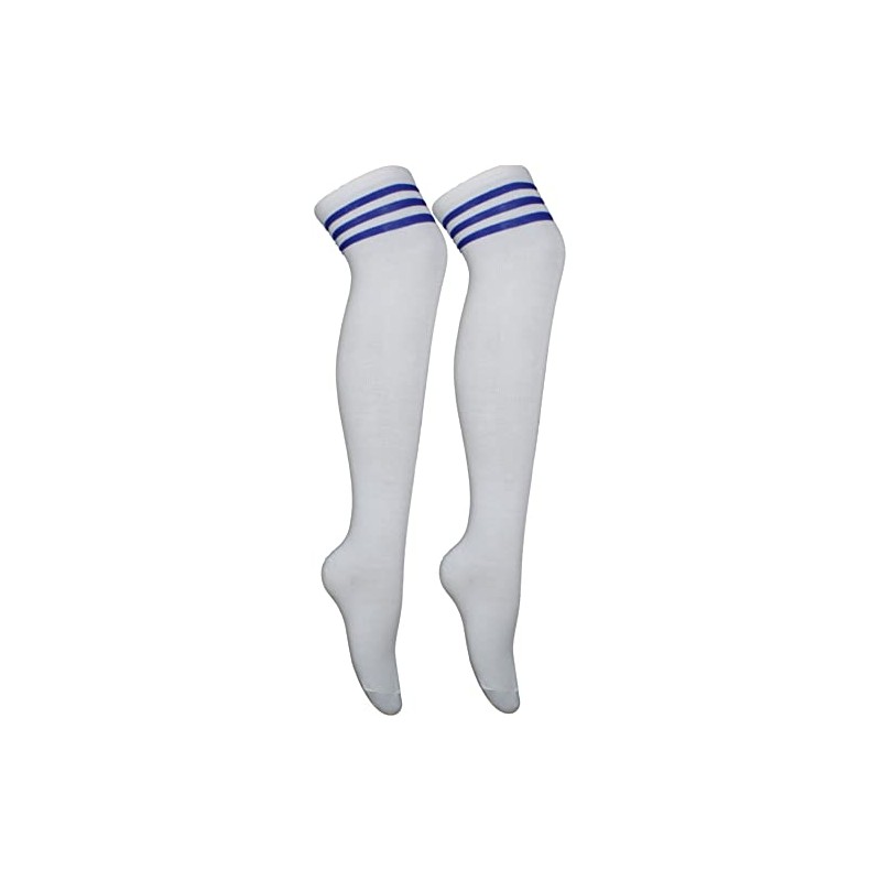 Knee Thigh High Sock Cheerleader Pub Golf Fancy Dress Stripe