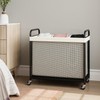 ELYKEN Laundry Hamper 3 Section, 120L Rolling Laundry Sorter with