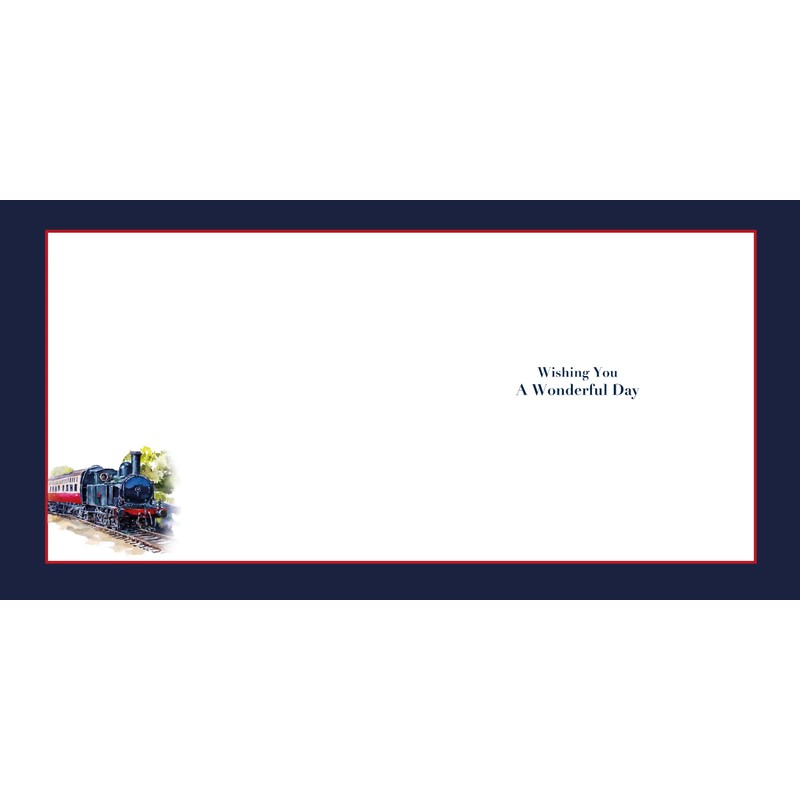Cherry Orchard Male Happy Birthday Card - Steam Train