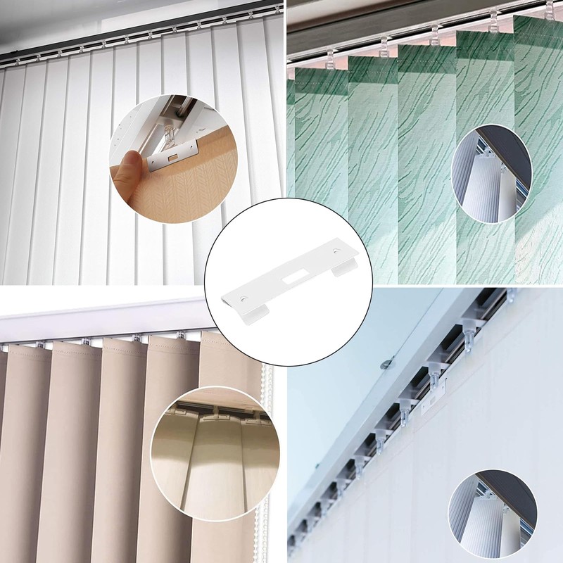 Vertical Blind Repair Vane Savers,Louver Replacement Parts Maintenance Clips/Blind Fixers,White