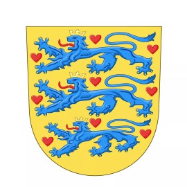 Superheroes Kingdom of Denmark Medieval Coat of Arms Car Truck Window Bumper Sticker Decal