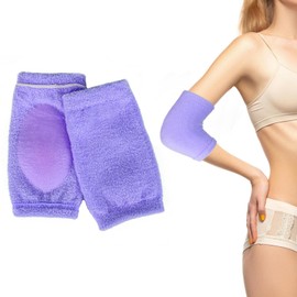 Gjinxi 1 Pair Gel Elbow Sleeves for Women, Soft Gel Elbow Pads for SPA Moisturizing Dry Cracked Skin Care, Cover Heel Socks Elbow Sleeves, Elbow Pads for Pain, Calloused and Reduce Wear