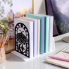 Peacoblue Metal Bookend Stopper Holder Stand for Shelves Decorative, 5.3"x4.3"x7.9"