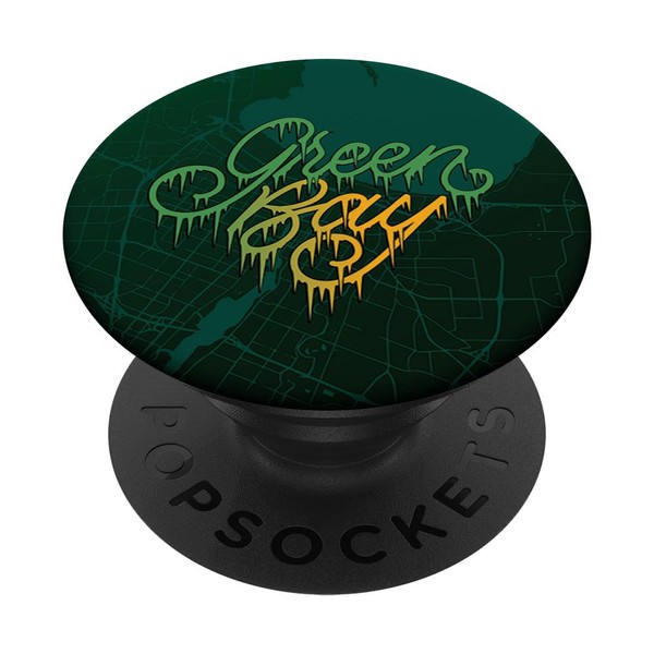 Green Bay Cold City Icicle Typography PopSockets PopGrip: Swappable Grip