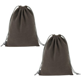 Cosmos 2 Pcs Portable Headphone Carrying Bag Travel Headset Storage Pouch Soft Drawstring Headphone Case Bag for Over-Ear Headphones Gaming Headset Neckband Earphones (Gray Color)