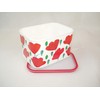 TUPPERWARE Quadro Optimum Ultimo 17158 2.1 L White Red Flower