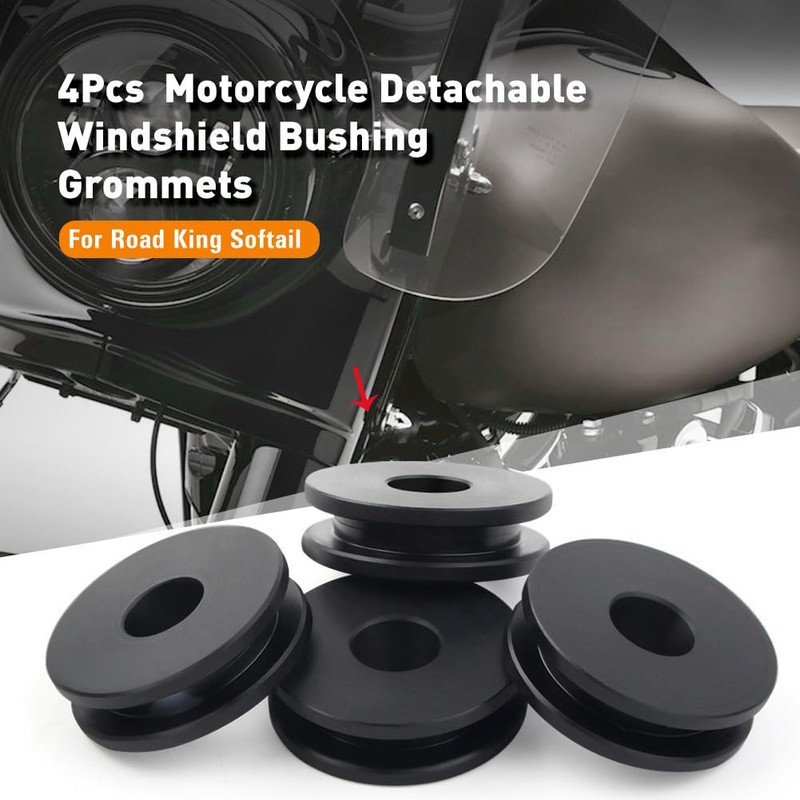 Newsmarts Replacement Detachable Windshield Bushing Grommets Fit for Harley for