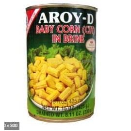 Aroy-D, Baby Corn (Cut) in Brine, 8.11 oz
