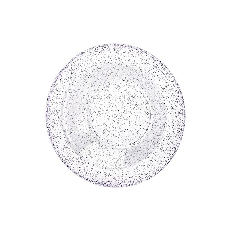 Lillian Collection Purple Glitter Plastic Soup Bowls - 14 Oz,