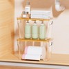 Delamu Acrylic Trash Bag Holder, 2 Pack Stackable Garbage Holder