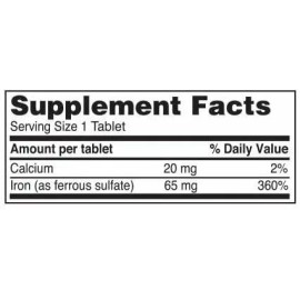 Reliable 1 Ferrous Sulfate 325 mg Iron Supplement Tablets Dietary Reliable1 100 Count