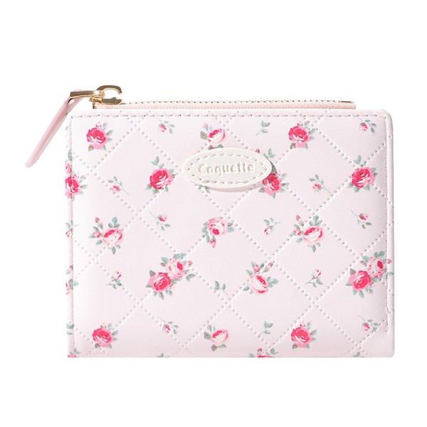Sunwel Fashion Cherry Prints Rose Wallet Small Bifold Wallet with