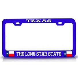 Custom Brother - Texas The Lone Star State Texas Metal Car SUV Truck License Plate Frame Bu k42