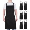 PB TECH Aprons 6 Pcs Adjustable Bib Apron with 2