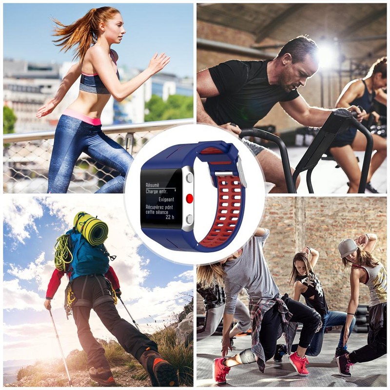 Silicone Watch Bands Replacement Bands Soft Comfortable Dual Color Watch