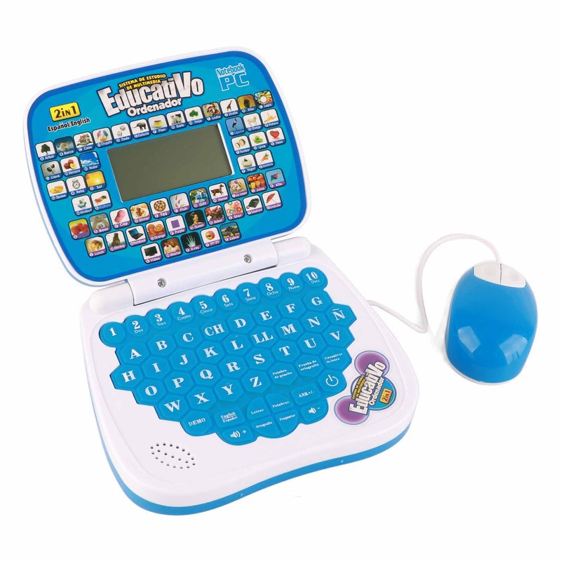 Kids Learning Machine English Spanish Music Function Interactive Educational Laptop
