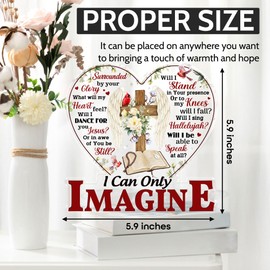 CEZII Christian Gifts for Women Men, Bible Verse Acrylic Plaque for Table Decor, Religious Gifts for her, Jesus Cross God Signs, Butterfly Scripture Gifts, Inspirational Quotes Prayer Gifts