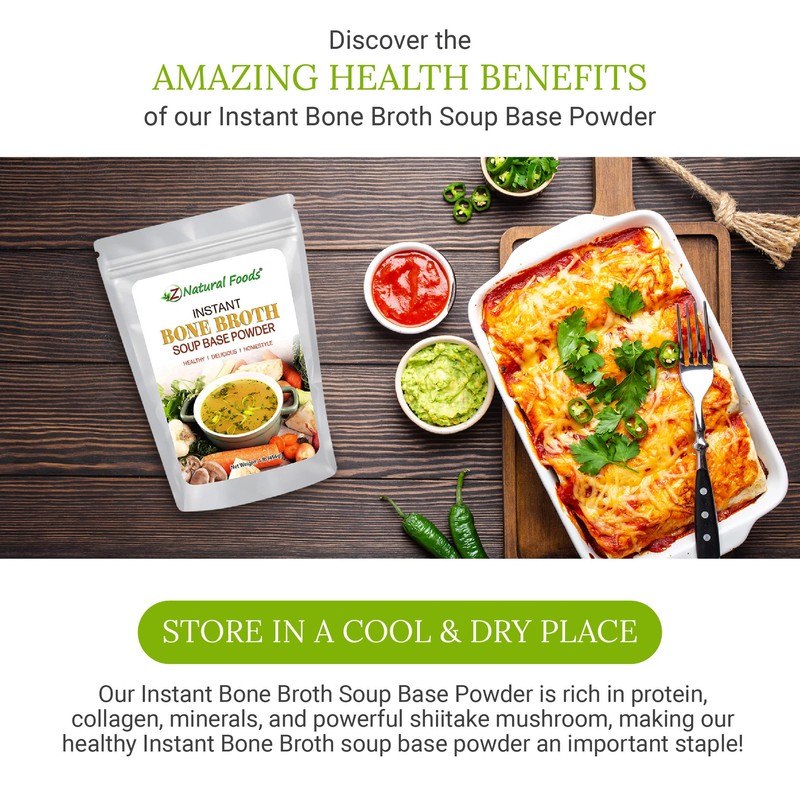Instant Bone Broth Soup Powder - Rich Umami Flavor packed
