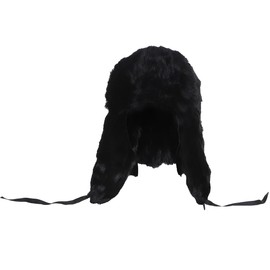 Harrys-Collection Men's Hat Made from the Finest Rabbit Fur Black or Grey, black