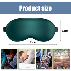 SWYSGS Sleep Mask 1Pack Silk Eye Cover，1 Pair of Earplugs Soft Satin Blindfold Elastic Strap Night Eyeshade Travel Nap for Women Men