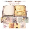 124 Pages 9.4 * 8.3 Inch Scrapbook Photo Album,Retro Style